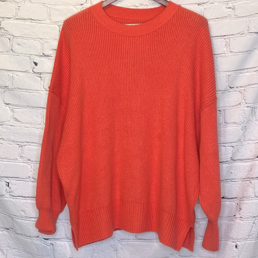 Lucky Brand Coral Colored Oversized Sweater Size Medium Brand New W/Tags